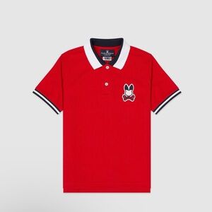 Physco bunny 🐰 Red Polo Shirt
